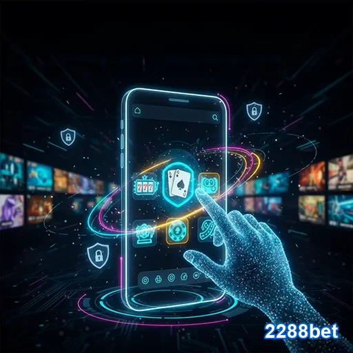 Imagem promocional da 2288bet, plataforma de apostas online, destacando recursos do aplicativo 2288bet-App06